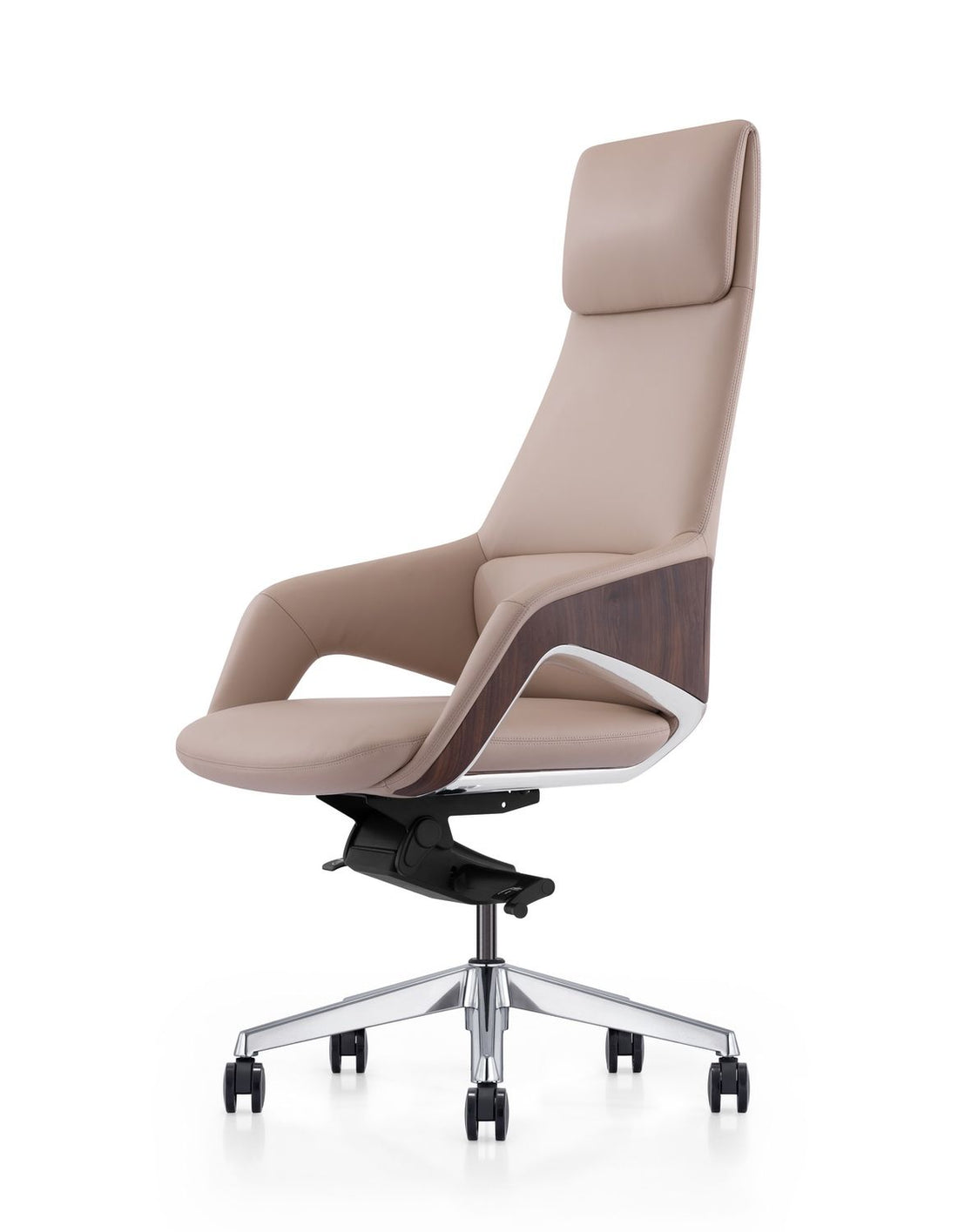 Modrest Prost Modern Beige High Back Executive Office Chair | Vrxco.com