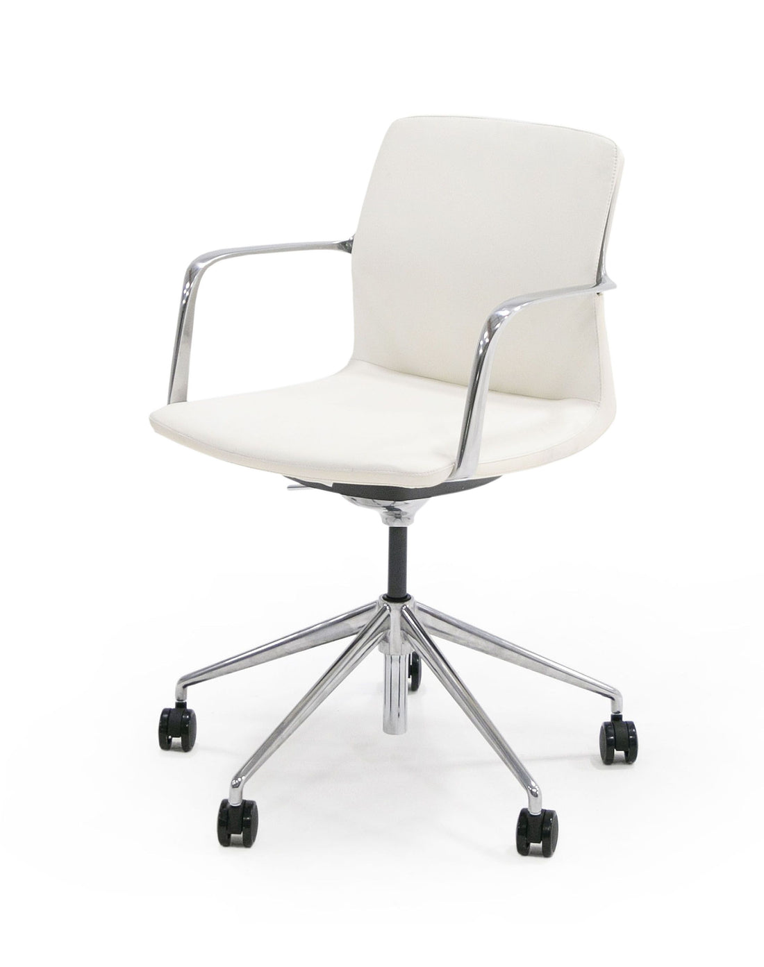 "Modrest Sundar White Mid Back Conference Office Chair - Modern office chair" | Vrxco.com