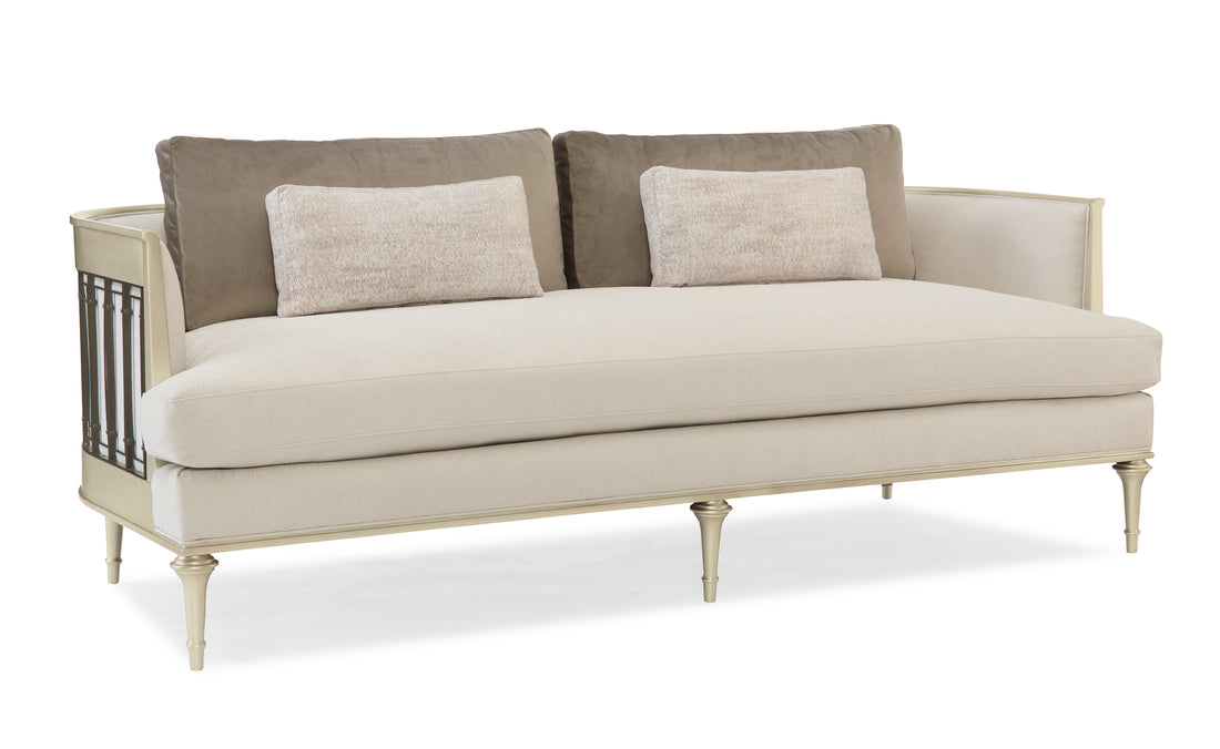 QUIT YOUR METAL-ING Sofa with metal frame and plush cushions | Vrxco.com