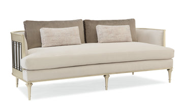 QUIT YOUR METAL-ING Sofa with metal frame and plush cushions | Vrxco.com