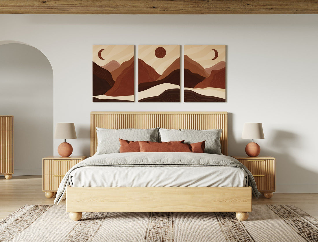 "Modrest Winters Natural Oak Bedroom Set - Modern bedroom furniture" | Vrxco.com